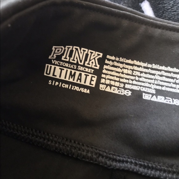 Vs Pink Ultimate yoga leggings black sz sm 24” INSEAM not 27” - Picture 4 of 4